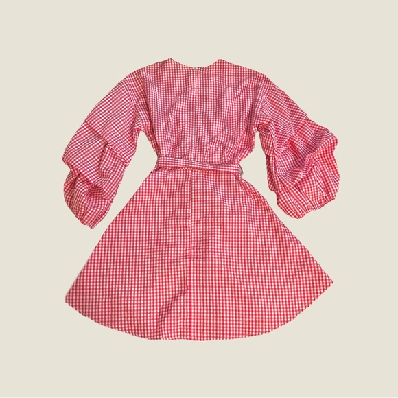 Red Puff Sleeve Ruffle Blouse - Picture 2 of 2